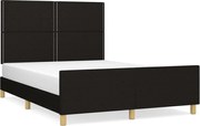 vidaXL Cadru de pat fără saltea, negru, 140x200 cm, textil
