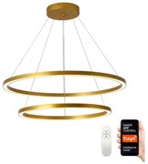 Lustră LED dimabilă Immax NEO 07159-G80-60 FINO LED/93W/230V Tuya auriu + telecomandă