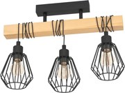 Eglo 780168 - Lustră aplicată TABODI 3xE27/40W/230V maro/negru