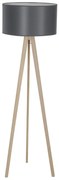 Lampadar cu trepied din lemn design modern Tripod gri
