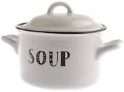 Oală cu capac din ceramică pentru servire ciorbă / supă 700 ml Soup- Dakls