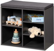 Dulap pantofi cu scaun, 5 compartimente, MDF, Kesper