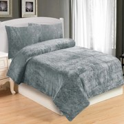 Lenjerie de pat micro-pluș Symbol gri deschis , 140 x 200 cm, 70 x 90 cm