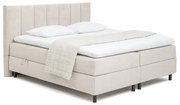 Pat boxspring bej cu spațiu de depozitare 180x200 cm Elva Bold Line – Bonami Selection