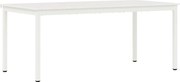 vidaXL Masă de dining Alb 180 x 90 x 75 cm Lemn de pin masiv