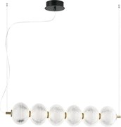 Lustră LED suspendată pe cablu PELLUCID LED/23W/230V auriu/transparent