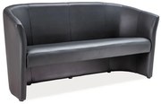 Canapea TM-3 piele ecologica negru/wenge EK14