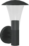 vidaXL Lampă exterioară de perete, negru, oțel inoxidabil
