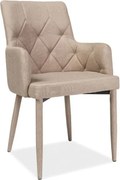 Scaun textil Ricardo bej - H 88 cm