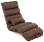 Șezlong reglabil, maro