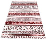 Covor tesut din Bumbac, rosu, 80x150 cm, CBB524