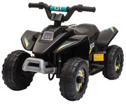 ATV Copii Electric cu Baterie Incarcabila HOMCOM, Viteza 2,8-4,6km/h, Varsta 3-5 Ani, Negru | Aosom Romania