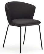 Set de scaune de sufragerie negru 2 buc. tapițat Add – Teulat