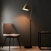 Endon 98748 - Lampadar FRANKLIN 1xE27/10W/230V alamă/negru