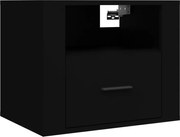 vidaXL Noptiere de perete, negru, 50x36x40 cm