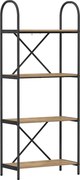 vidaXL Raft pentru cărți Stejar Artizanal 60 x 30 x 146 cm