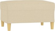 vidaXL Taburet, crem, 70x55x41 cm, material textil