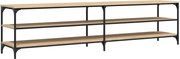 vidaXL Comodă TV, stejar sonoma, 200x30x50 cm, lemn prelucrat și metal
