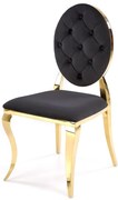 Scaun sufragerie Regino (negru + auriu). 1123671