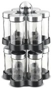 Set pentru condimente cu suport Lamart LT7044 Steel, 12 buc.