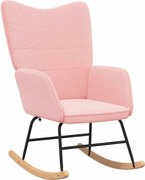 vidaXL Scaun balansoar Roz Țesătura Sherpa