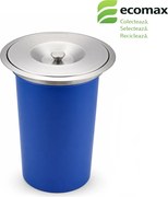 Coș gunoi încastrabil în blat Ecomax, capac inox, 8 l Coș plastic+capac inox, H:295 mm; D:265 mm