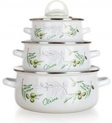 Banquet Set de 6 piese de vase smălțuite Olives