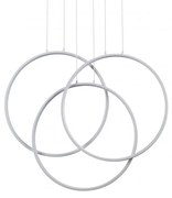 Lustra LED suspendata design geometric circular FRAME PL alba