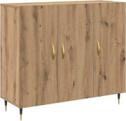 vidaXL Bufet Stejar Artizanal 90 x 34 x 80 cm Lemn compozit