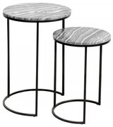 Set de 2 masute design minimalist Elements, marmura gri
