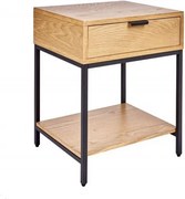 Noptiera design industrial Elements 40cm stejar