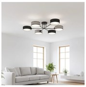 Lustru aplicat MAGA 6xE14/10W/230V negru/gri