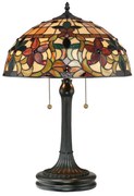 Quoizel QZ-KAMI-TL - Lampă de masă Tiffany KAMI, 2xE27/60W/230V