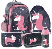 Set ghiozdan din 5 piese pentru fete - Unicorn