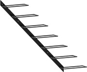 vidaXL Suport sticle de vin de perete pentru 7 sticle, negru, metal