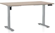 Masa inaltime reglabila OfficeTech B, 120 x 80 cm, bază gri, stejar