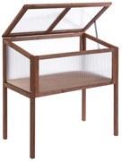 Sera Mini pentru Gradina din Lemn si Policarbonat cu Acoperis care se deschide Outsunny | Aosom RO