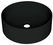 Deante CQS_NU4S - lavoar pentru blat SILIA, Ø 36 cm, granit, negru