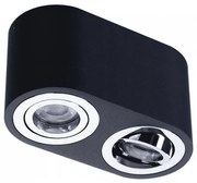 Spot aplicat tavan/plafon stil modern Brant 2 negru/crom