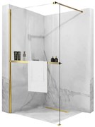 Paravan de dus Aero Auriu Walk In + EVO N 120cm, Rea