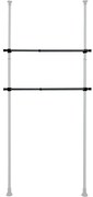 Wenko Set de 2 bare telescopice orizontaleHerkules, negru