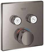 Grohe Grohtherm SmartControl Baterie dus cu termostat si 2 iesiri, patrata, antracit (hard graphite)