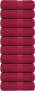 vidaXL Prosoape de baie, FROGN, 10 buc., Bordeaux, 30x30 cm, 360 g/m²