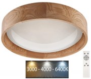 Plafonieră LED dimabilă MANAROLA LED/24W/230V stejar Brilagi + telecomandă