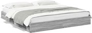 vidaXL Cadru de pat cu sertare gri sonoma 180x200 cm lemn prelucrat