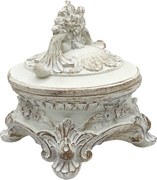 Caseta pentru bijuterii AUDREY, Crem antichizat, 10x12cm