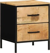 vidaXL Dulap de noapte cu sertar Maro și negru 40 x 35 x 50 cm