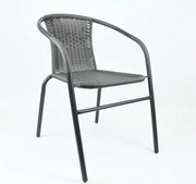 Scaun bistro de grădină, stivuibil, gri