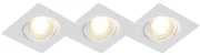 Set de 3 spoturi îngropate albe inclusiv LED reglabil în 3 trepte - Miu