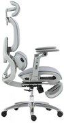 VIGOCHAIR ULTRA PRO Scaun ergonomic, spatar reglare verticala, suport lombar cu masaj si incalzire, sezut translatie, cotiere 6D, suport picioare, Full Mesh, Gri